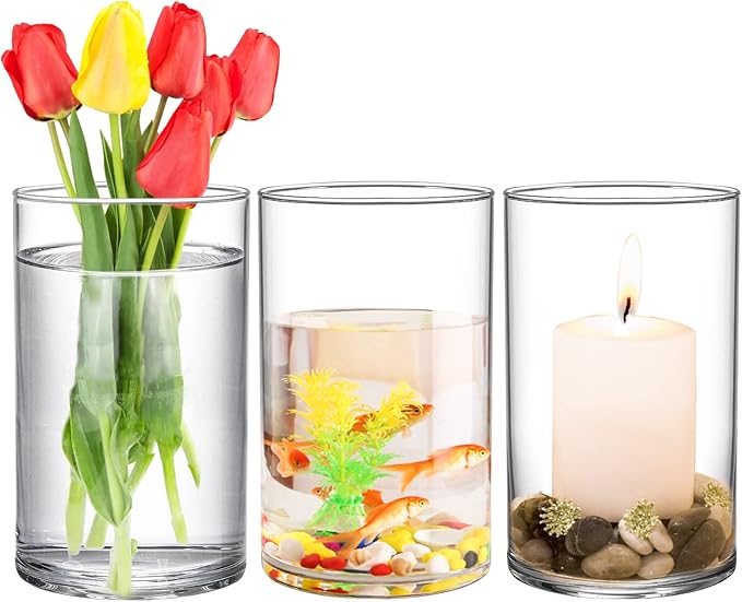 Frcctre 8 Pack 6 Inch Glass Cylinder Vases - Image 5