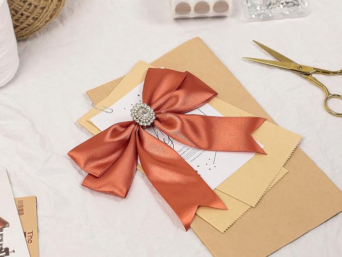 Copper Satin Ribbon 1-1/2 inch X Continuous 100 Yards, Single Face Polyester - Image 7