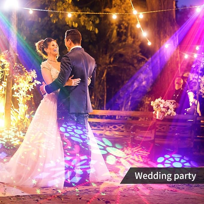 Party Lights DJ Disco Ball Light 5-in-1 Laser Strobe Projection Light DMX - Image 5
