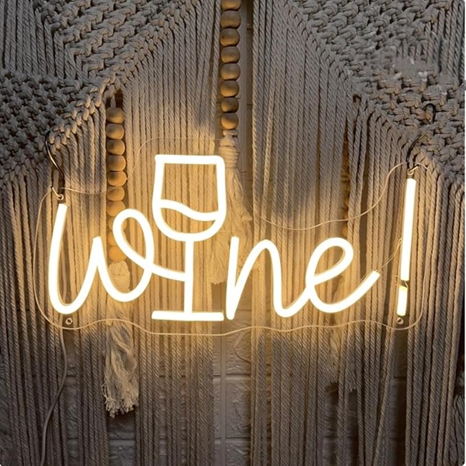Acrylic Wine Neon Sign for Wall or Window Background Decor, LED Dimmable Bar - Image 2