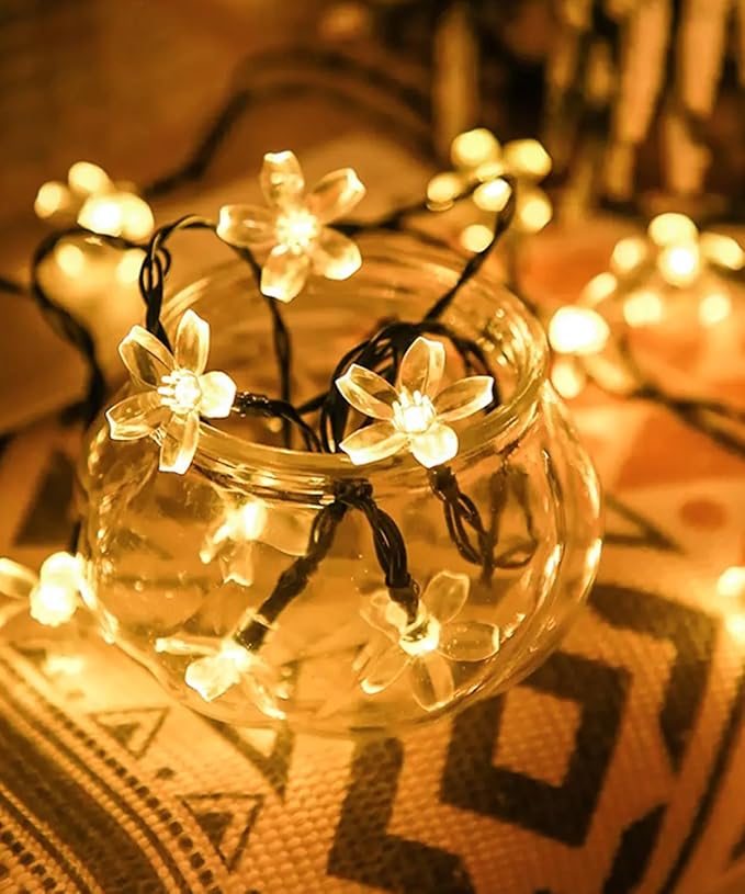 Cherry Blossom Fairy Flower String Lights Indoor Bedroom Decorations, 33ft 100 - Image 7