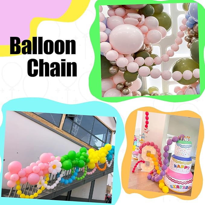 50 Pcs Quick Link Balloons Silver Metallic 6 inch, Latex Linking Balloons - Image 5