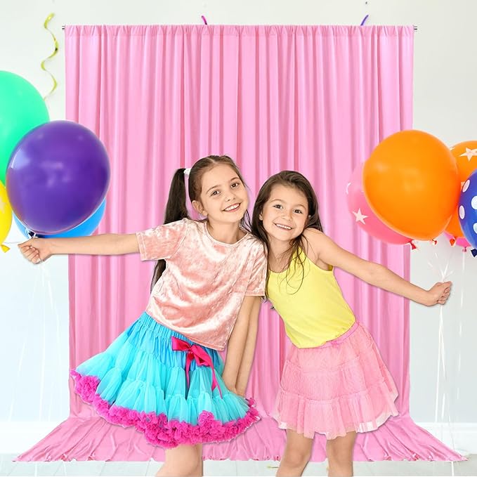 10ft x 10ft Pink Backdrop Curtains - Image 6