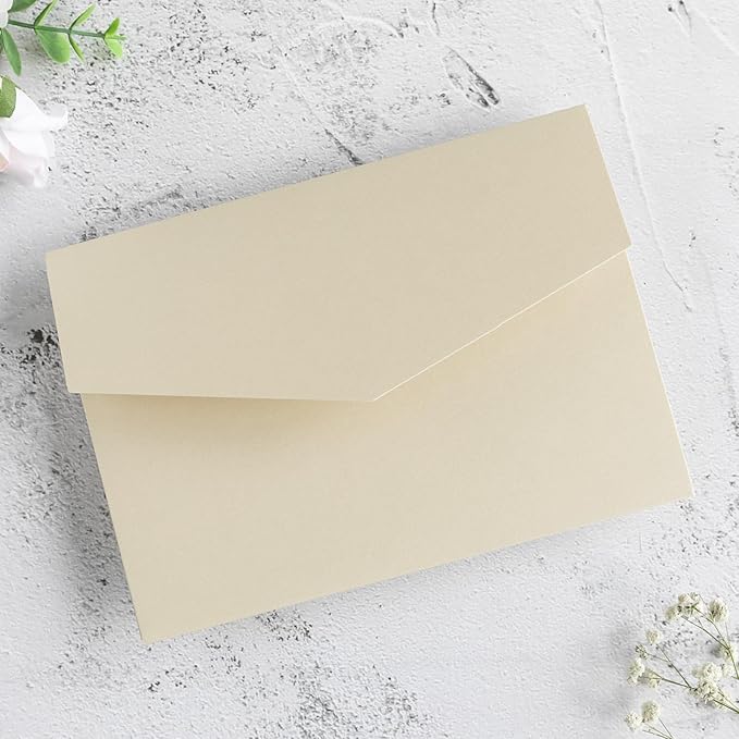 20 PCS Champagne Tri-fold Laser Cut Wedding Invitation Pockets - Image 8