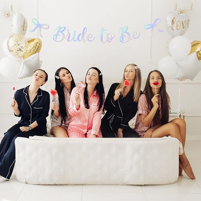 Bride to Be Banner, Iridescent Bride to Be - Image 6