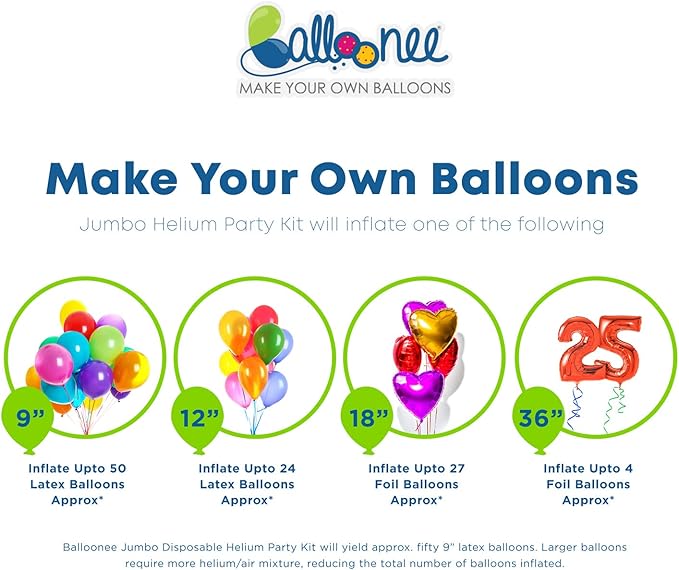 Jumbo Disposable Helium Party Kit, Helium Tank - Image 5