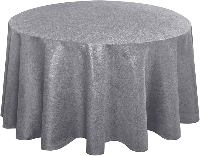Hiasan Table Cloth Round Linen Tablecloth 120 Inch by Hiasan