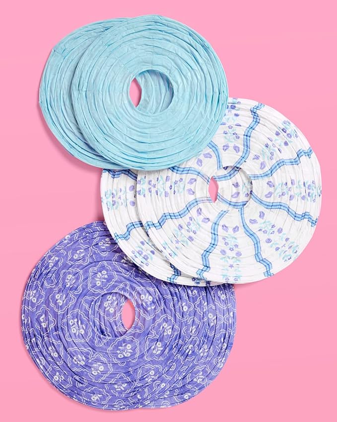 xo, Fetti Blue Coastal Paper Lanterns - Image 8