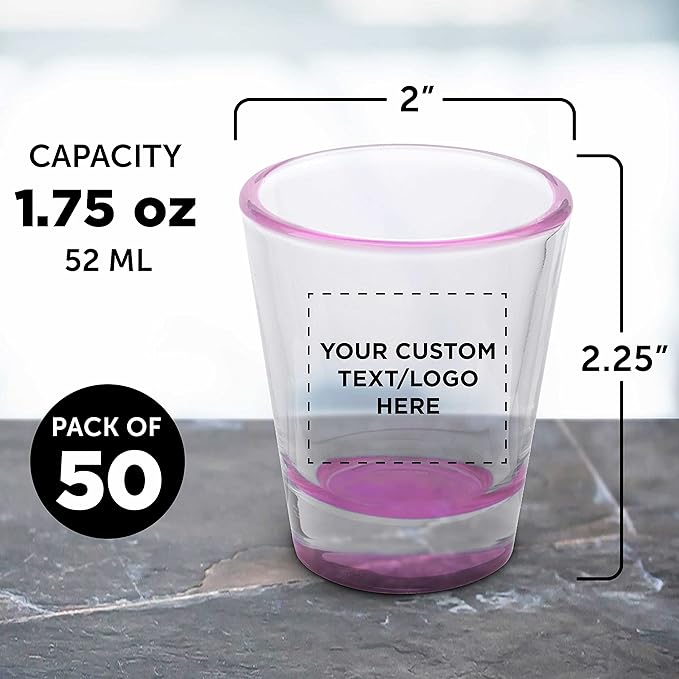 Custom Shot Glasses 1.75 oz. Set of 50, Personalized Bulk Pack - Image 5