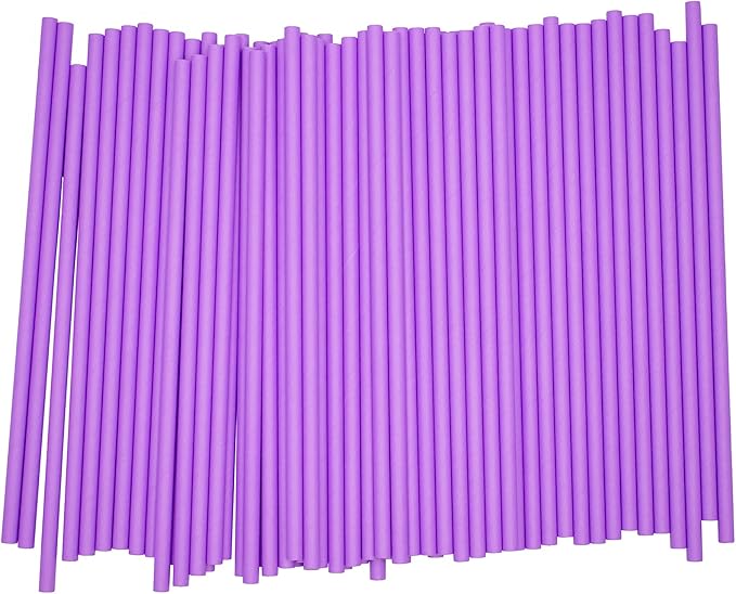 Pack of 300 Pastel Purple Biodegradable 4-Ply Paper Drinking Straws - Image 2