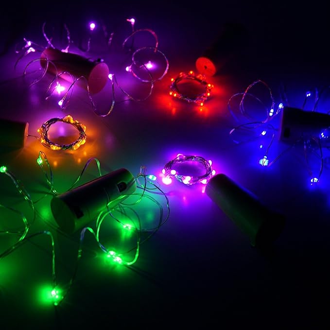12 Pack 20 LED Wine Bottle Cork Lights, Fairy Mini String Lights Copper Wire - Image 4