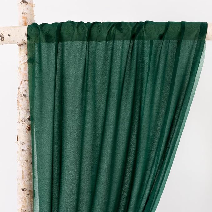 MLMW Christmas Wedding Arch Draping Fabric 1 Panel 29" x 20Ft Emerald Green - Image 3