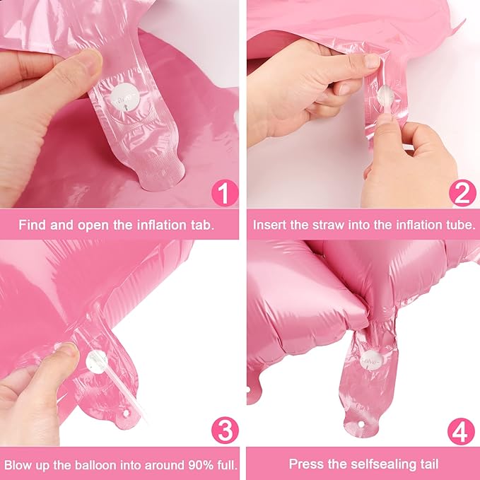 40 Inch Pink Number Balloon 0-9 - Image 7
