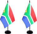 South Africa Desk Flag 12" Solid Pole Deluxe Set South African Flags Banner by Unknown