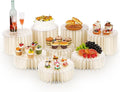 8 Pcs Buffet Risers, Food Risers by Flenpptly