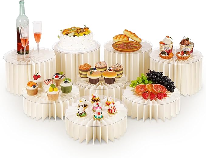 8 Pcs Buffet Risers, Food Risers by Flenpptly
