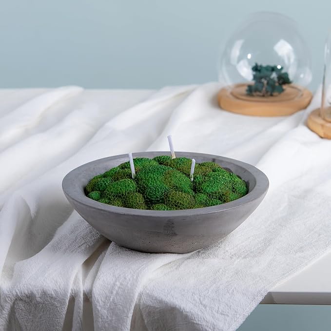 Grass Moss Scented Candle Bowl Home Decoration - Image 7