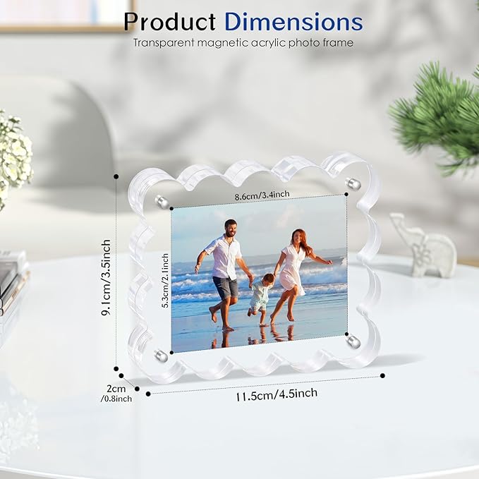2Pack Magnetic Acrylic Picture Frames 2×3 Inch - Image 3