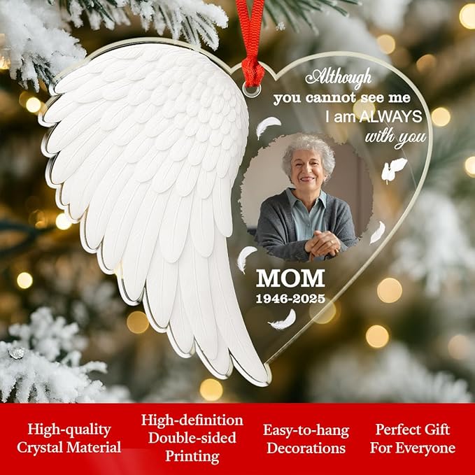Personalized Memorial Glass Ornament 2025 – I Am Always - Image 5