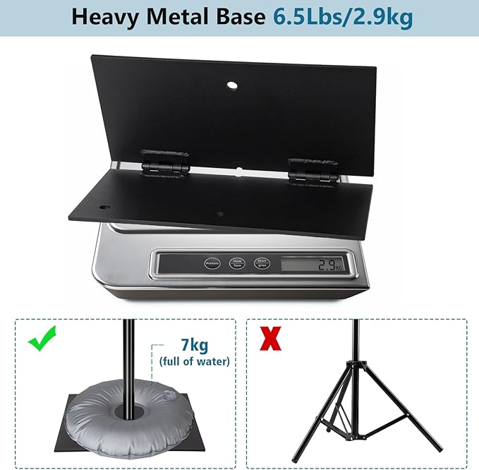 SLOW DOLPHIN Pipe and Drape Photography Backdrop Stand Kit Adjustable Photo - Image 6