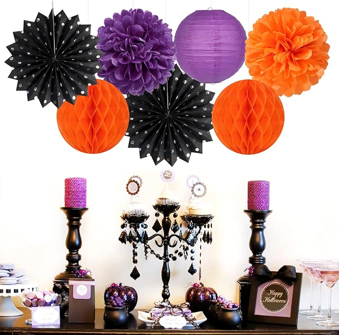 Black Orange Purple Halloween Party-Decorations - Image 4