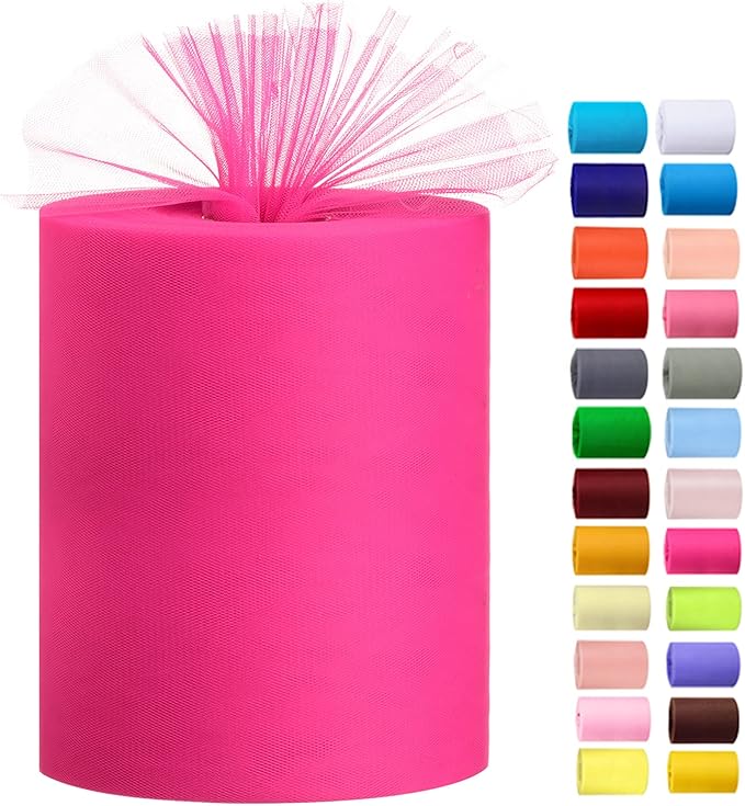 Tulle Rolls 6” by 100 Yards Tulle Roll Spool Fabric by Miegecha