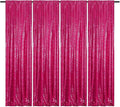 Fuchsia Sequin Backdrop Curtains 4 Panels 2FTx8FT Hot Pink Glitter Sequin by HMQIANG