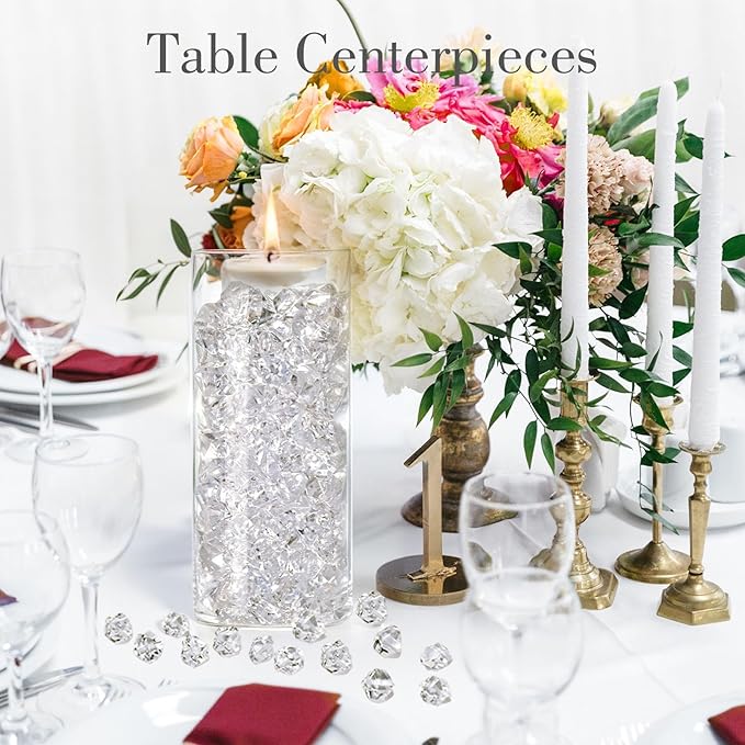 DomeStar 1050PCS Clear Fake Ice, Acrylic Fake Diamonds, Crushed Ice Rocks Clear - Image 6