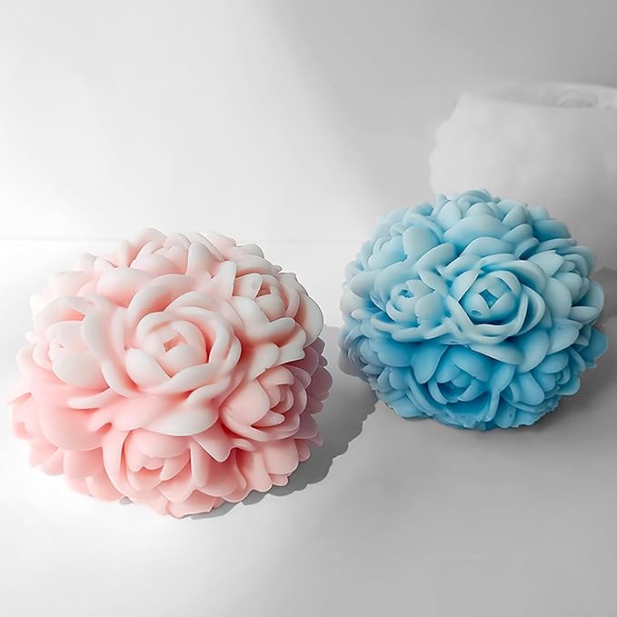 Rose 3D Flower Candle & Ball Mold - Image 2