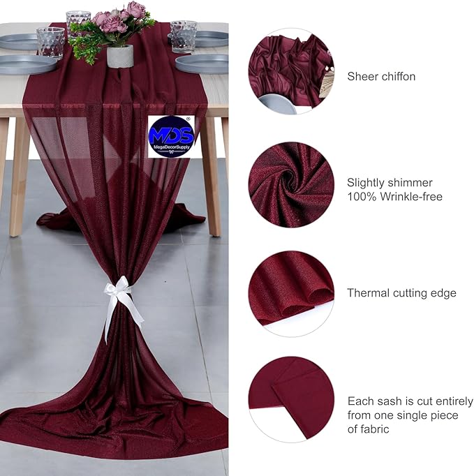 MDS Halloween Chiffon Table Runner - Image 6