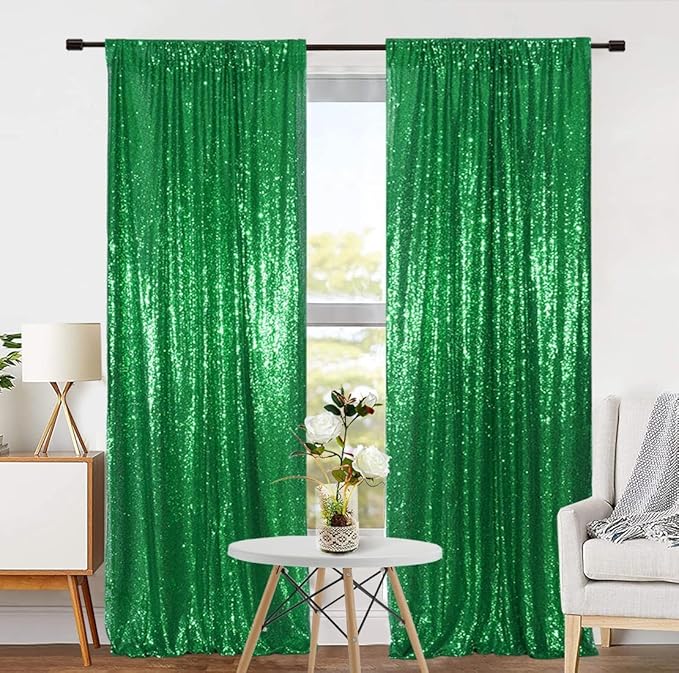 Eternal Beauty 2 PCS Sequin Backdrop Curtain, Sequin Wedding Backdrop - Image 6