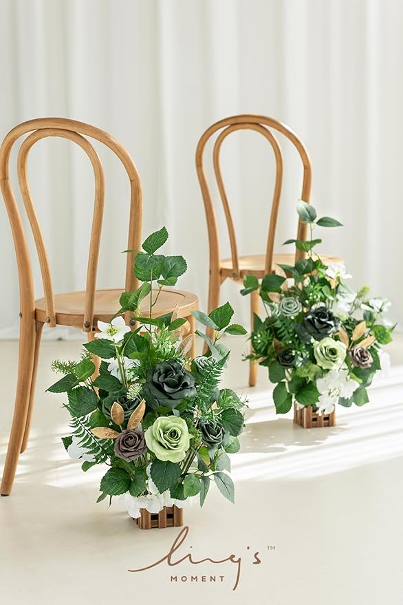 Ling's Moment 17.5" Tall Standing Artificial Flowers Arrangements 4pcs Fall - Image 5