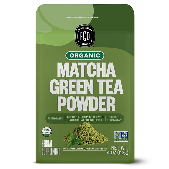 FGO Organic Matcha Green Tea Powder, Japanese Culinary Grade by FGO