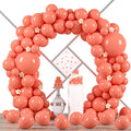 90pack Coral Red Balloons Different Size 18/12/10/5 Inch Coral Red Balloon by Voircoloria