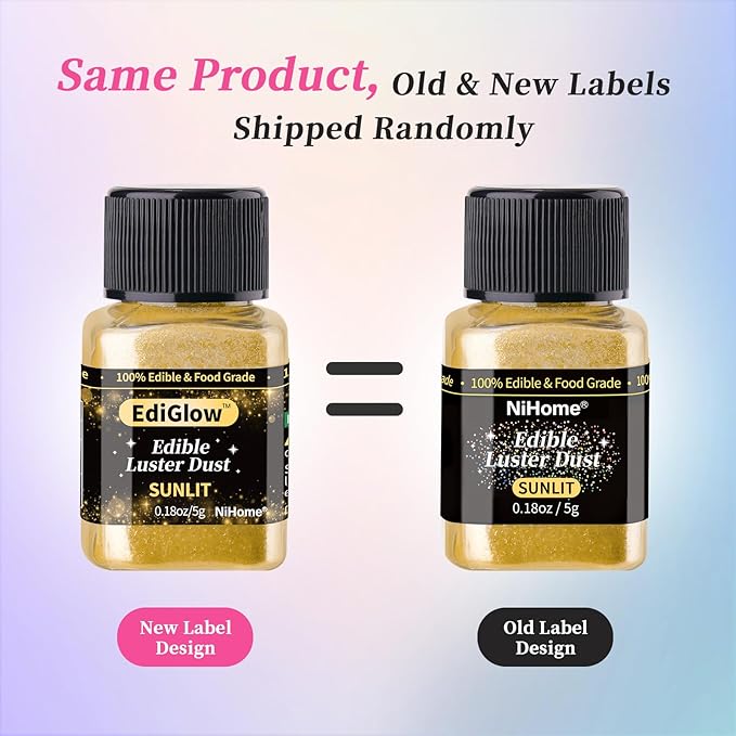 NiHome Edible Food-Grade Glimmer Powder Glitter Luster Dust Metallic Food - Image 4