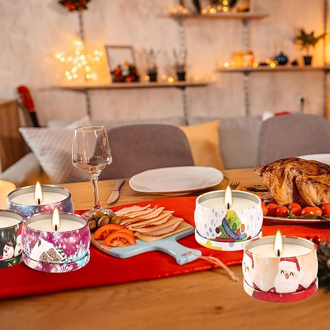 24 Pack Christmas Scented Candles Set - Image 5