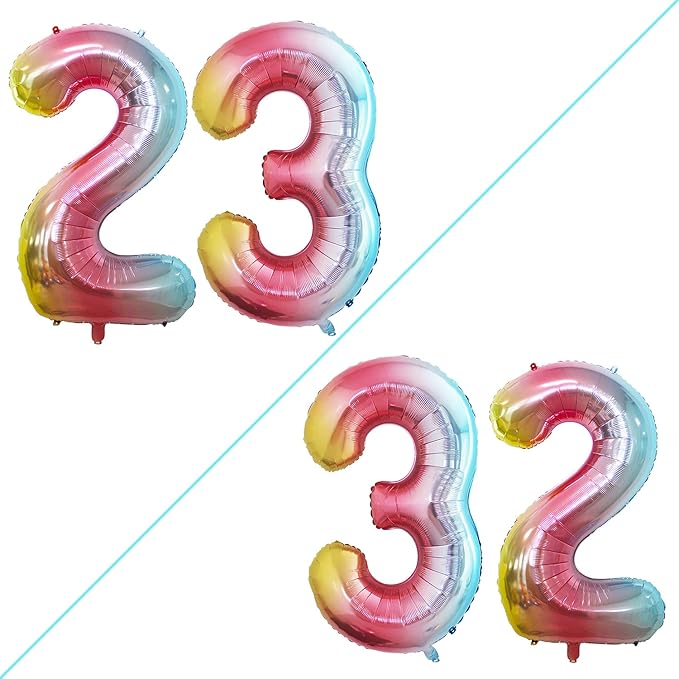 GOER Number 23 Balloons for 23rd Birthday Party Decorations, 42 Inch Jumbo Foil by GOER