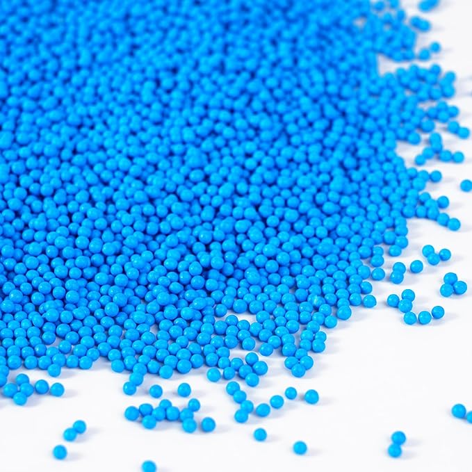 Edible Blue Sprinkles, 2mm Pearls Sprinkle by Milovin