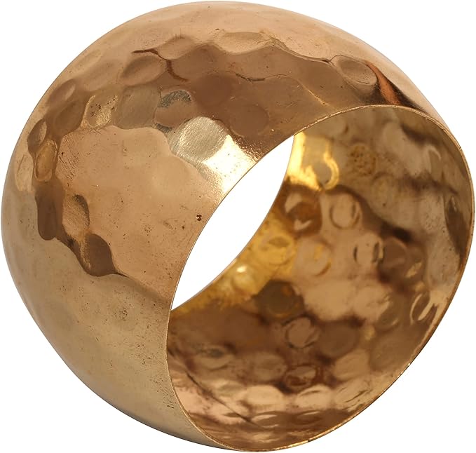 Gorgeous Perfect Hand Hammered Large Size Gold Color Party Dining Table Napkin - Image 4