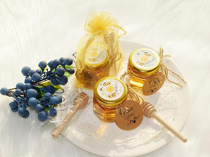 IIKUM 60 Pack 1.5 oz Glass Honey Jars - Image 3
