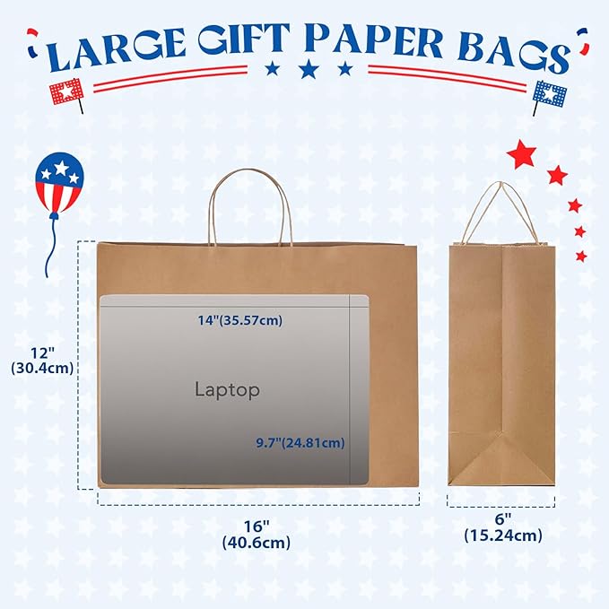 MESHA Large Brown Paper Bags - Image 2