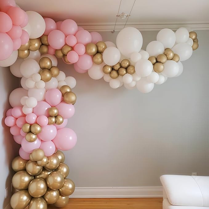 Pink Gold Balloons Set - Image 5
