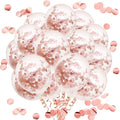 Rose Gold Confetti Latex Balloons by Thomtery