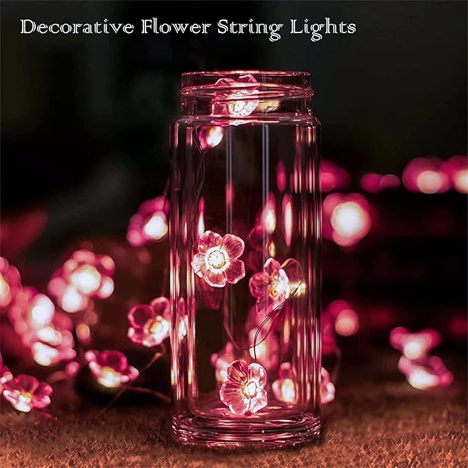 Pink Fairy Cherry Blossom Flower String Lights - Image 7