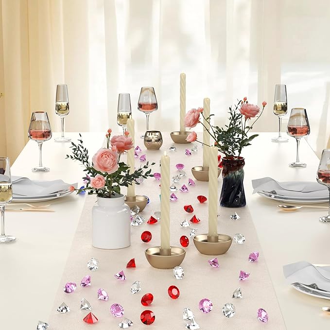 Acrylic Diamond Fake Gems Vase Filler, Babenest 240pcs 3/4 Inch Faux Diamonds - Image 5