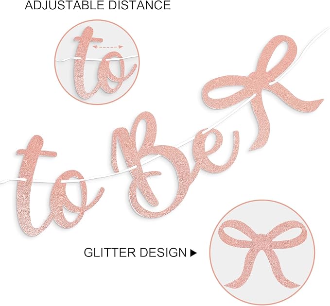 Bride to Be Banner, Rose Gold Bride to Be - Image 3
