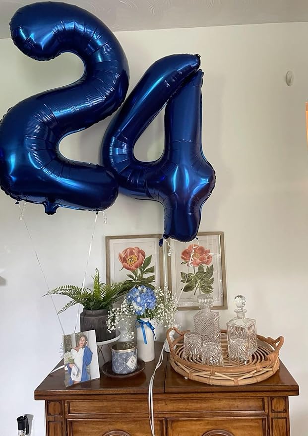 40 Inch Night Blue Large Number 4 Balloons, Giant Foil Number Four 14 24 34 40 - Image 4