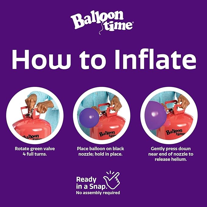 Helium Tank for Balloons At Home, 14.9 Cu Ft Helium Balloon Pump Kit - Image 3