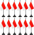 12 Pack Indonesia Desk Flag Set, Indonesian Table Office Flag, Small Miniature by Unknown