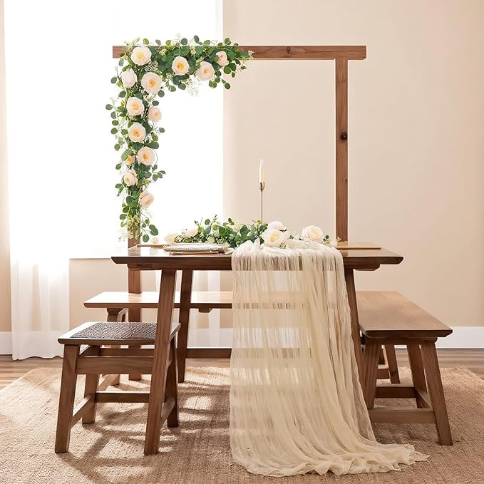 2Pcs Total 13 feet Eucalyptus Flower Garland - Image 7